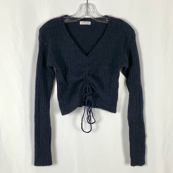 Vintage Sweaters - Vintage Cropped Cinched Sweater